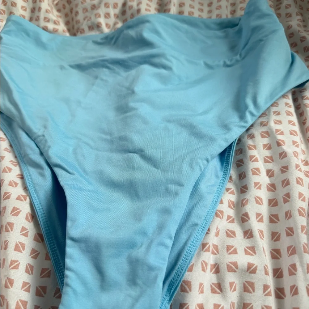 Monday Swimwear Light Blue High-Waist Bikini bottoms